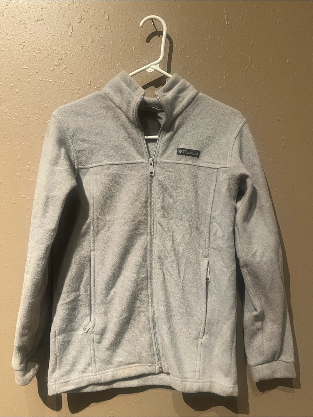 Columbia Kids Light Gray Full-Zip Fleece Jacket